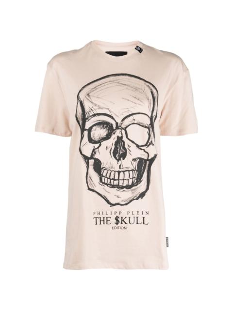 skull-print T-shirt