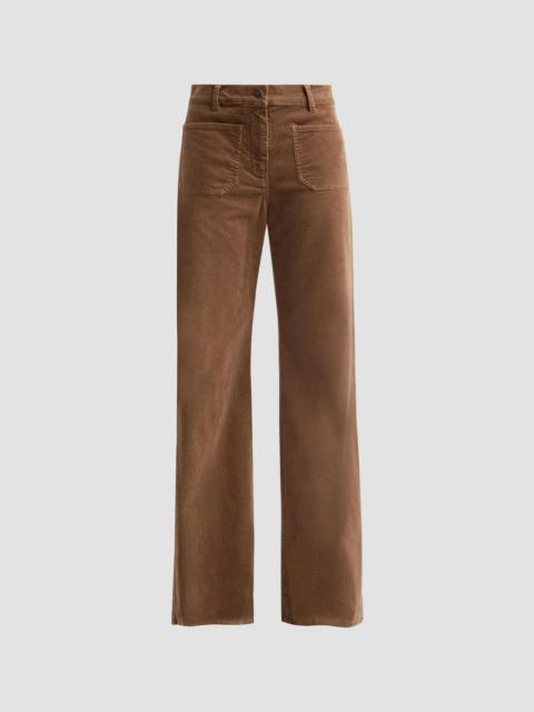 NILI LOTAN Women's Florence Flared Cotton-Blend Corduroy Pants - Hazlenut