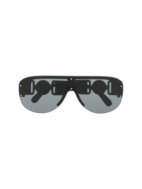 tinted aviator-frame sunglasses