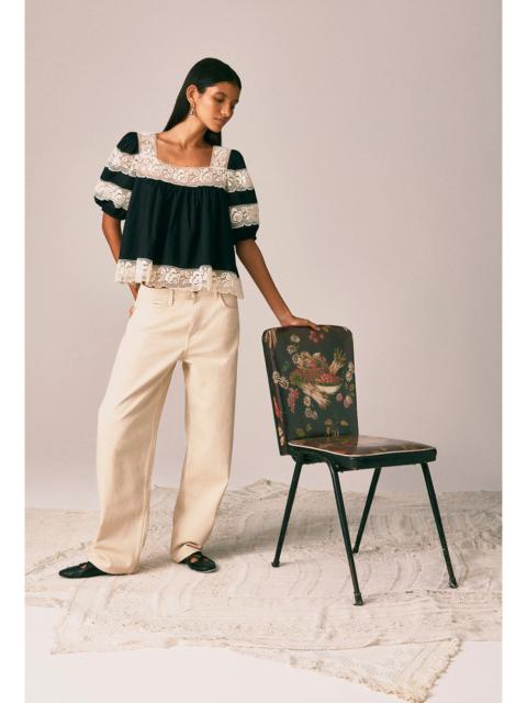 SHRIMPS Nico Blouse - Black/Cream