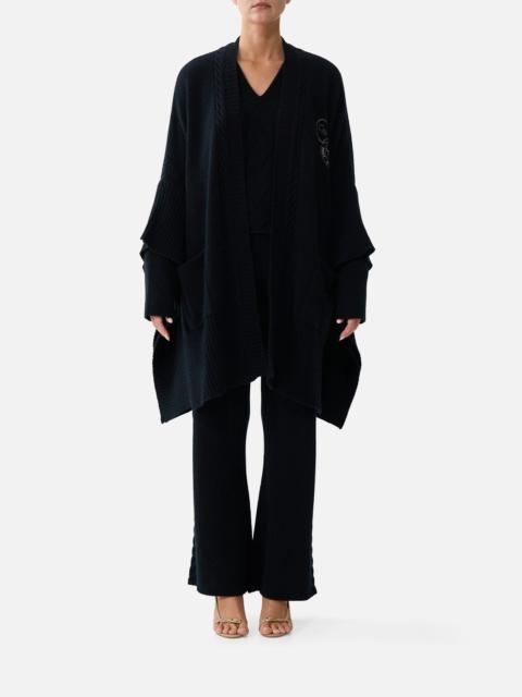 CAMILLA OVERSIZED PATCH POCKET CARDIGAN NIGHT GARDEN