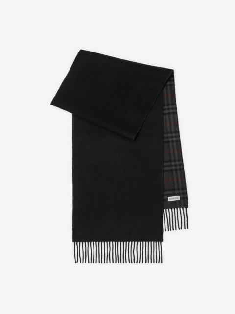 Burberry Check Cashmere Reversible Scarf