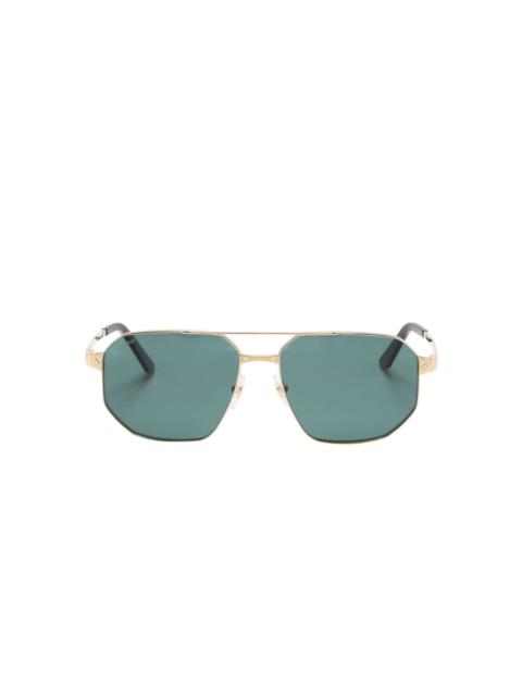 Santos de Cartier pilot-frame sunglasses