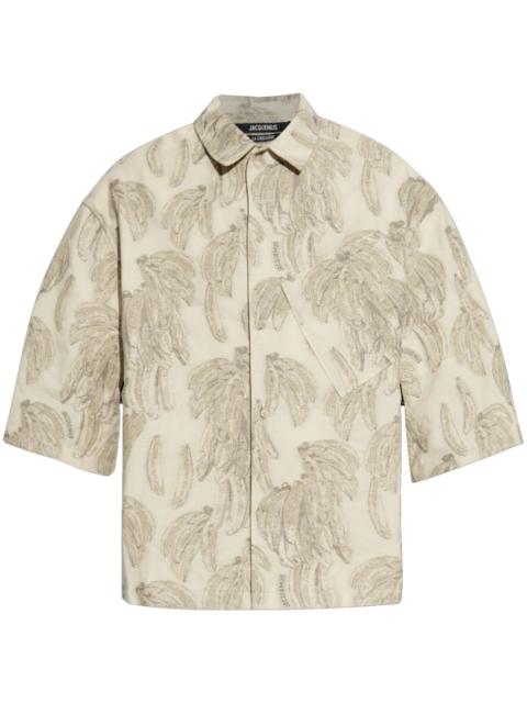 JACQUEMUS banana-jacquard shirt