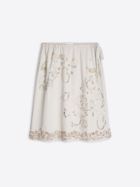 Dries Van Noten EMBROIDERED COTTON SKIRT