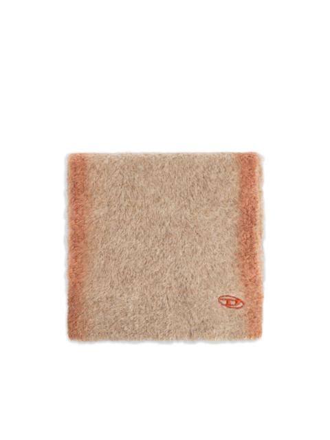 Diesel logo-embroidered brushed-knit scarf