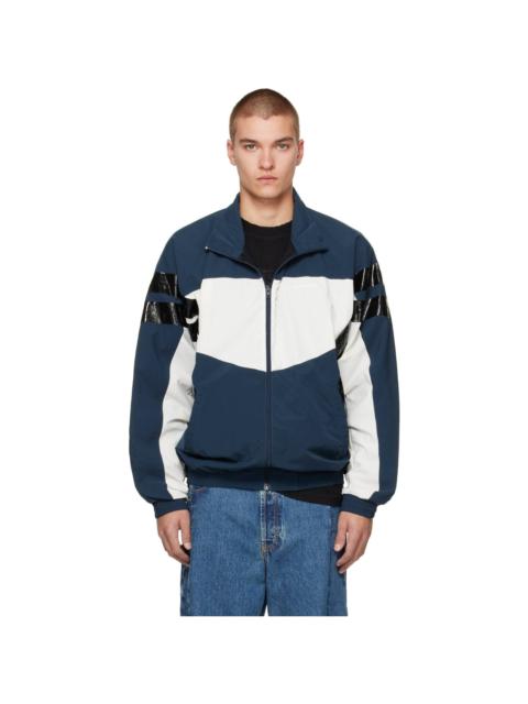 VETEMENTS Navy Tape Track Jacket
