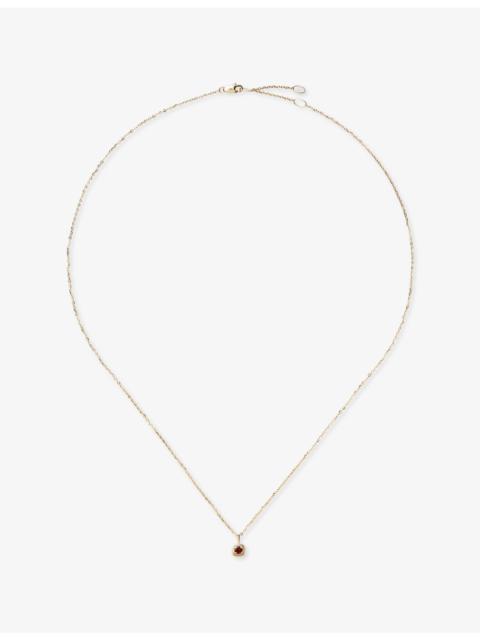 MISSOMA Fine January Birthstone 14ct Yellow Gold And Garnet Pendant Necklace