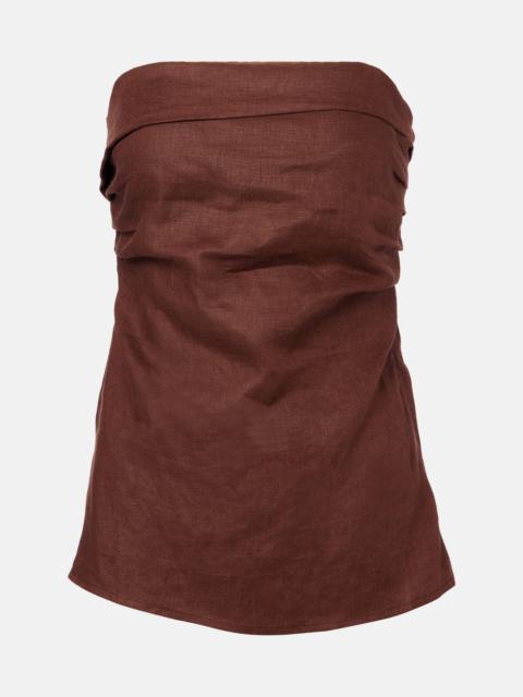 FAITHFULL Caen linen top