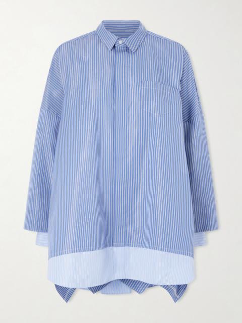 sacai Striped Cotton-blend Poplin Shirt