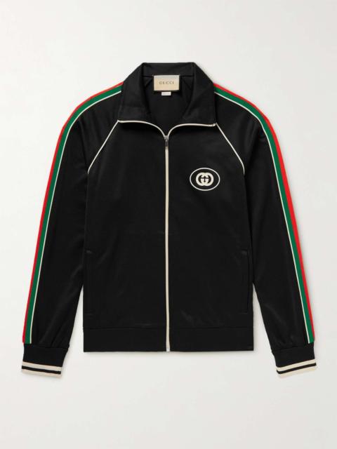 GUCCI Logo-Appliquéd Striped Tech-Jersey Track Jacket