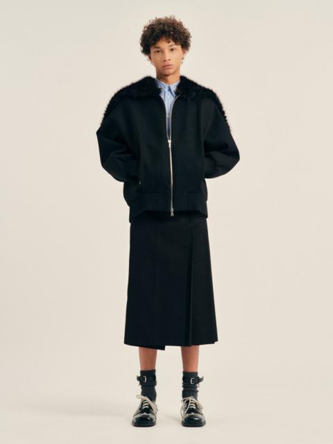 Simone Rocha Oversized Split Faux Fur Hood Jacket