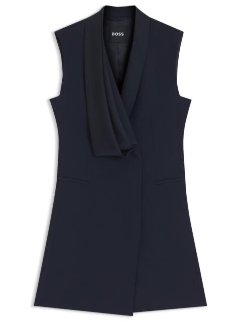 BOSS TUXEDO-STYLE DRESS WITH DRAPED LAPEL
