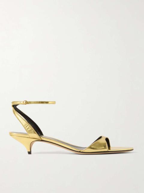 The Row Vika leather sandals Gold
