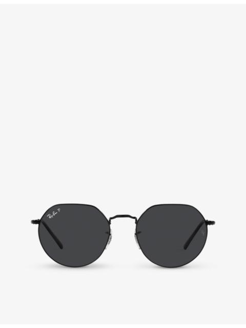 Ray-Ban RB3565 Jack hexagonal-frame metal and acetate sunglasses