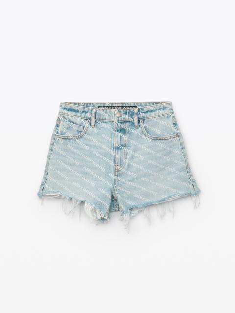 Alexander Wang BITE LOGO SHORT IN PEBBLE BLEACH