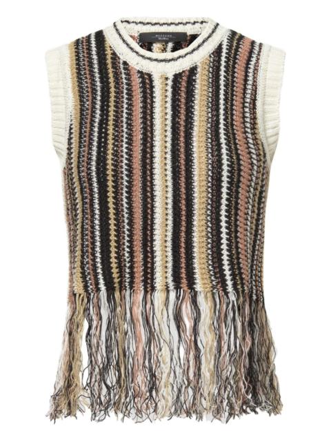 WEEKEND Max Mara fringe-hem knitted top