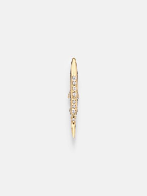 Yvonne Léon Marlin Pm 9kt gold single earring with diamonds
