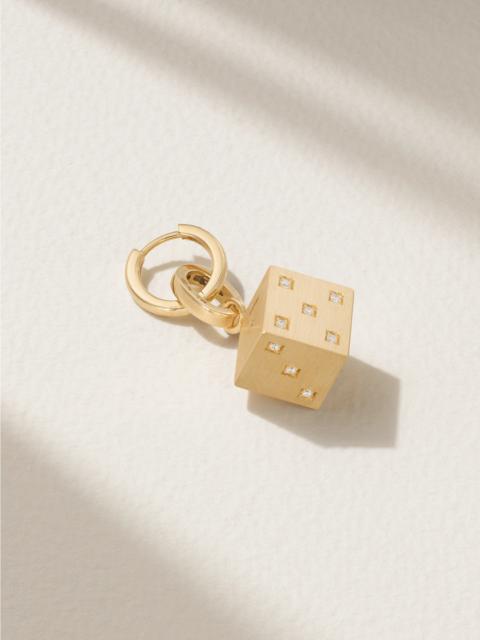 MARIE LICHTENBERG Dado Convertible 18-karat Gold Diamond Single Hoop Earring