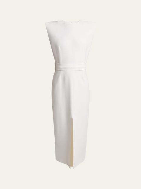 Givenchy Sleeveless Crepe Midi Cape Dress