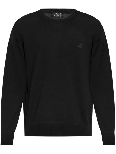 Etro Pegaso-embroidered wool jumper