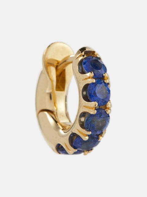 Spinelli Kilcollin Mini Macro Hoop 18kt yellow gold single earring with sapphires