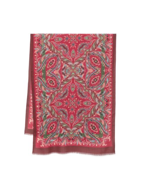 Etro paisley-pattern wool scarf