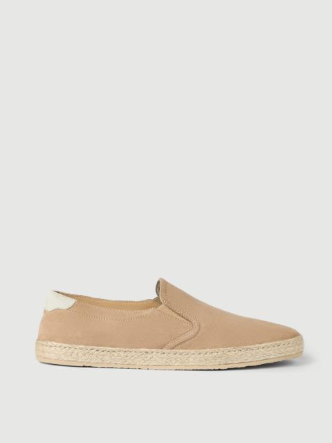 Brunello Cucinelli Suede slip-ons with rope insert