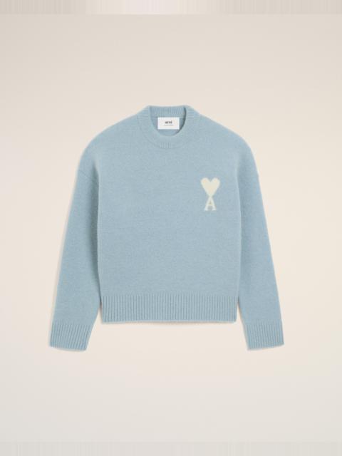 AMI Paris BLUE ALPACA AMI DE COEUR CREWNECK SWEATER
