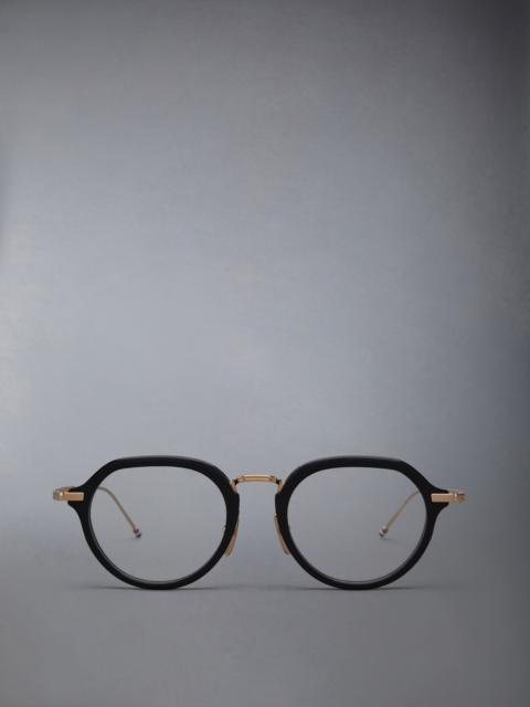 Thom Browne Acetate And Titanium Rectangular Aviator Eyeglasses