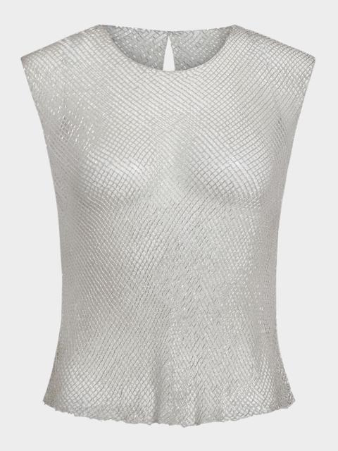 TWP Chloe Woven Mesh Top