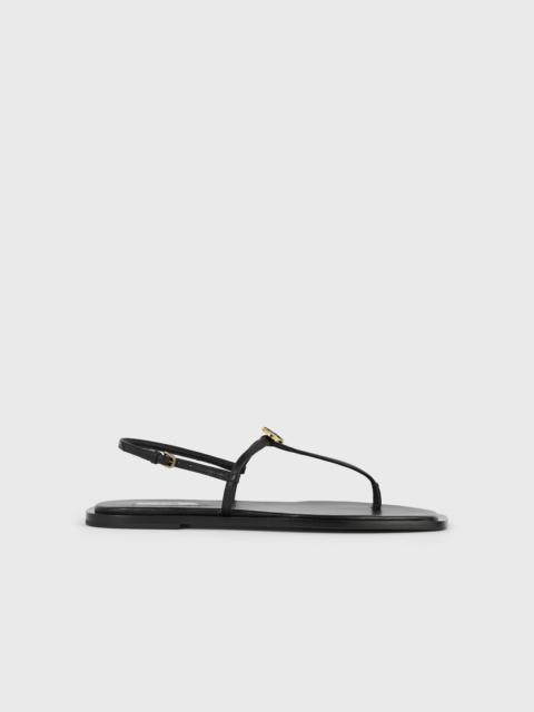 TOTEME T-strap nappa sandals black