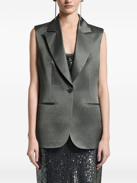 PESERICO shawl collar pocket waistcoat