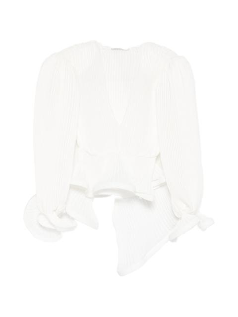 ROWEN ROSE V-neck blouse