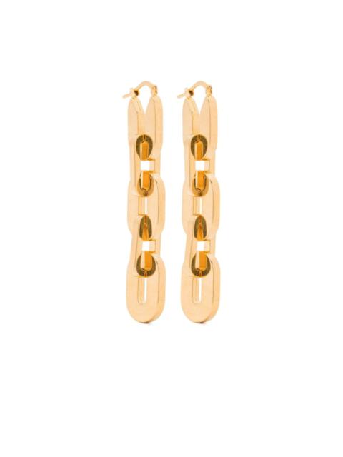 cable-link drop earrings
