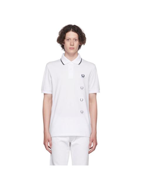 Raf Simons White Patched Polo