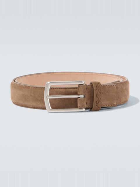 ZEGNA Triple Stitch suede belt