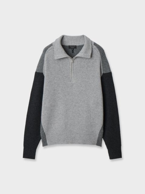 rag & bone Gigi Cashmere Colorblock Half-Zip