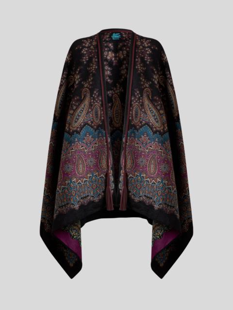 Etro WOOL- AND SILK-BLEND JACQUARD CAPE