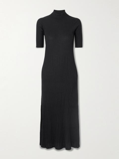 Brunello Cucinelli Ribbed Cashmere-blend Midi Dress
