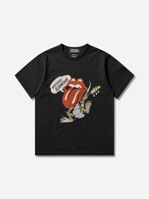 Hysteric Glamour Men's The Rolling Stones Dinosaur T-Shirt Black