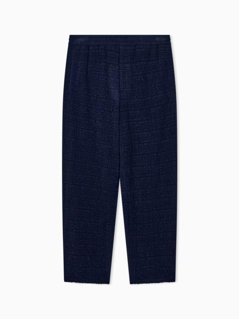GIORGIO ARMANI TROUSER IN REGULAR FIT WITH STRETCH FROISSÉ VELVET