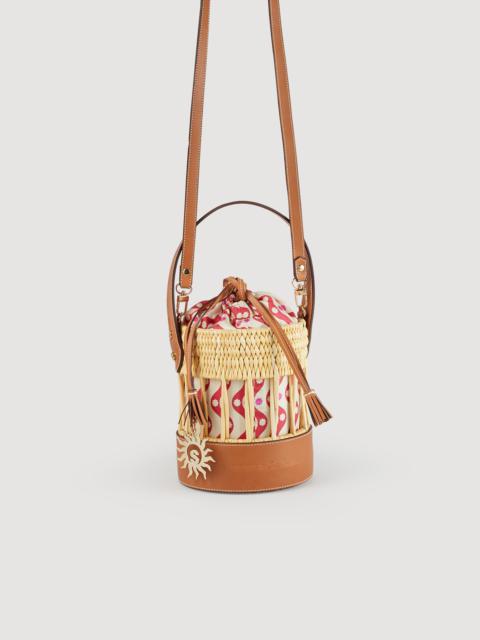 Sandro Raffia bucket bag