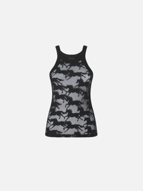 PINKO REIMAGINE PINKO X PATRICK MCDOWELL CLEAR HORSE TANK TOP