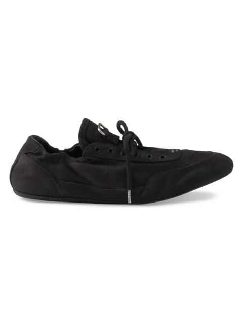 Prada Women's Collapse Canvas Sneakers - Black