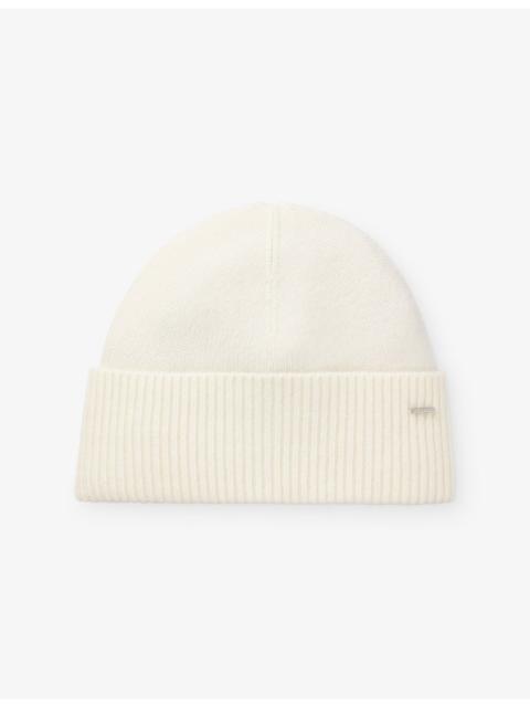 BOSS Logo-Plaque Cashmere Beanie