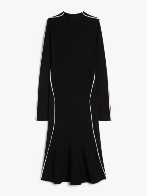 Sportmax Viscose crêpe blend knit fitted dress