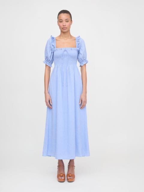 Hill House Home The Scarlett Nap Dress - Bluebird Tonal Seersucker