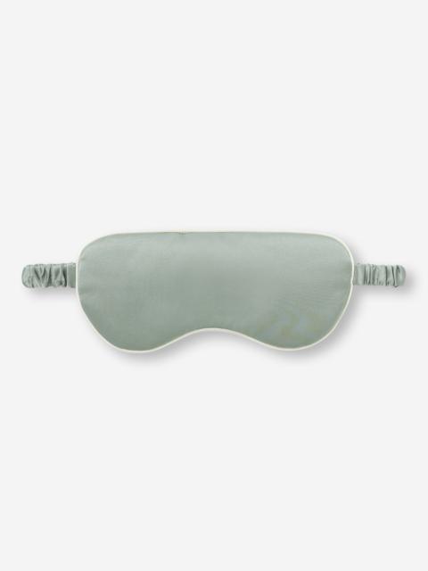 Derek Rose Eye Mask Bailey Silk Satin Green
