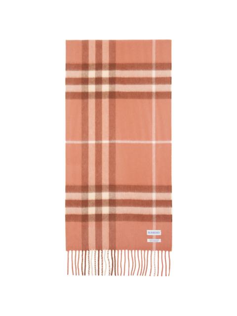 Burberry Pink Check Cashmere Scarf